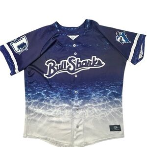 OT Sports Bull Sharks Promotional Minor League Durham Bulls Baseball Jersey L